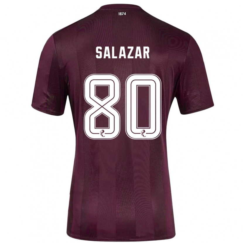 Danxen Męski Andrés Salazar #80 Burgundowy Domowa Koszulka 2024/25 Koszulki Klubowe