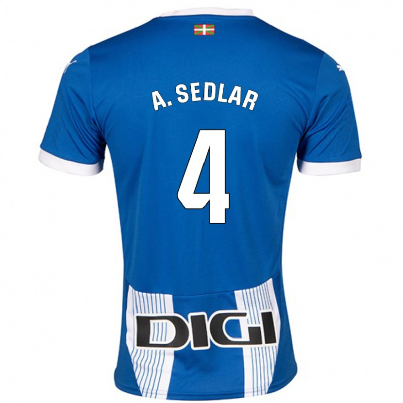 Danxen Męski Aleksandar Sedlar #4 Niebieski Domowa Koszulka 2024/25 Koszulki Klubowe