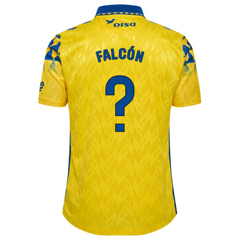 Danxen Męski Toni Falcón #0 Żółty Niebieski Domowa Koszulka 2024/25 Koszulki Klubowe