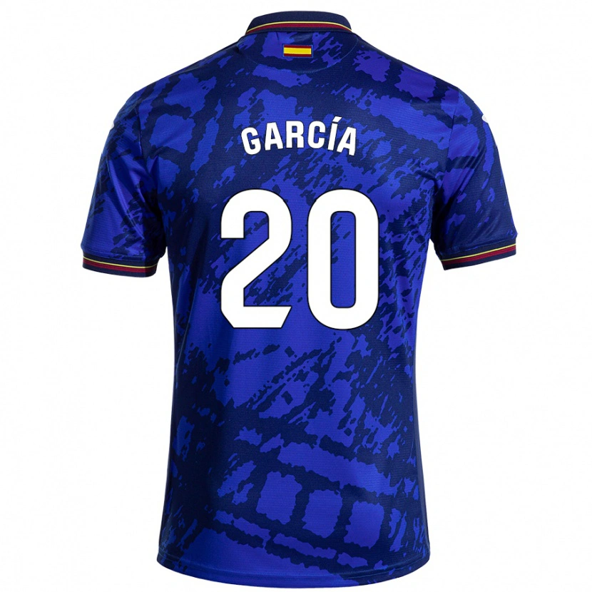 Danxen Męski Álex García #20 Ciemniejszy Niebieski Domowa Koszulka 2024/25 Koszulki Klubowe