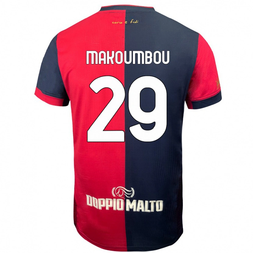 Danxen Męski Antoine Makoumbou #29 Czerwony Ciemniejszy Niebieski Domowa Koszulka 2024/25 Koszulki Klubowe