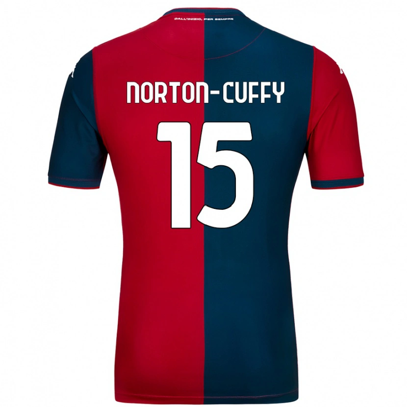 Danxen Męski Brooke Norton-Cuffy #15 Czerwony Ciemnoniebieski Domowa Koszulka 2024/25 Koszulki Klubowe
