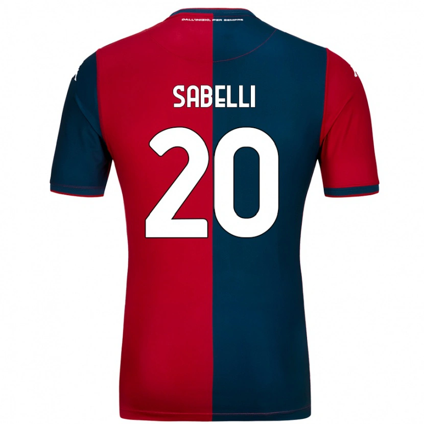 Danxen Męski Stefano Sabelli #20 Czerwony Ciemnoniebieski Domowa Koszulka 2024/25 Koszulki Klubowe