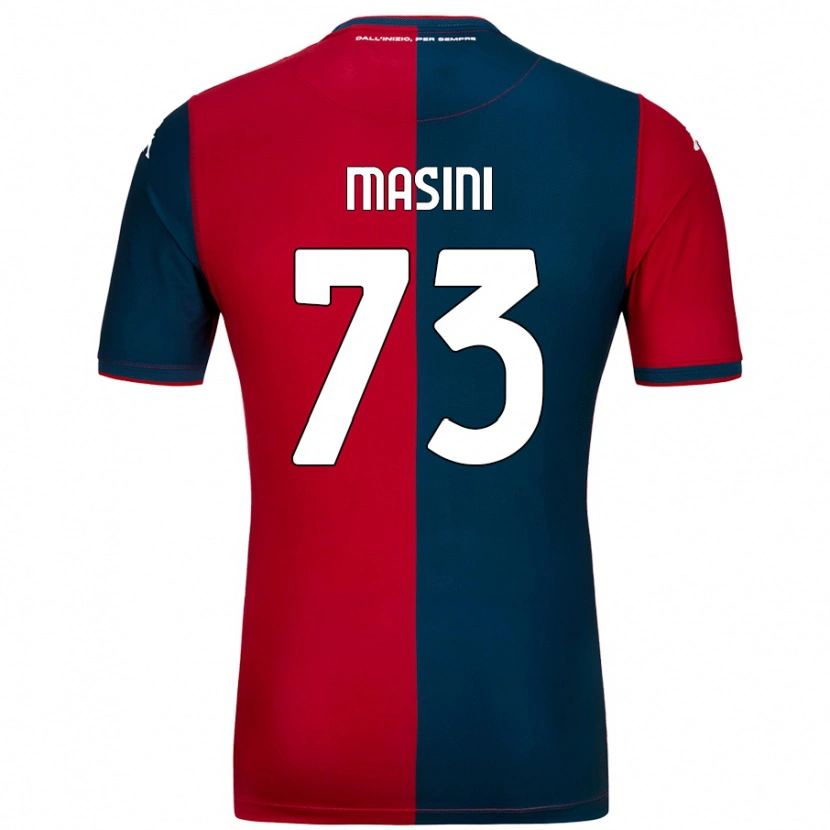 Danxen Męski Patrizio Masini #73 Czerwony Ciemnoniebieski Domowa Koszulka 2024/25 Koszulki Klubowe