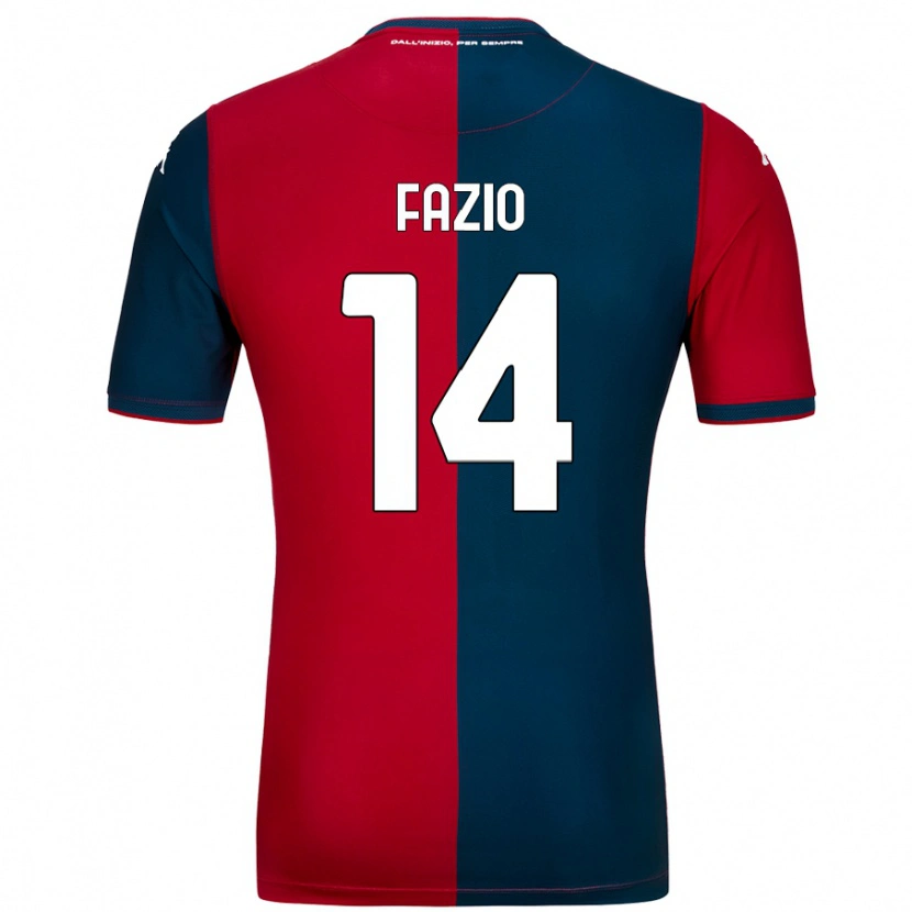 Danxen Męski Tommaso Fazio #14 Czerwony Ciemnoniebieski Domowa Koszulka 2024/25 Koszulki Klubowe