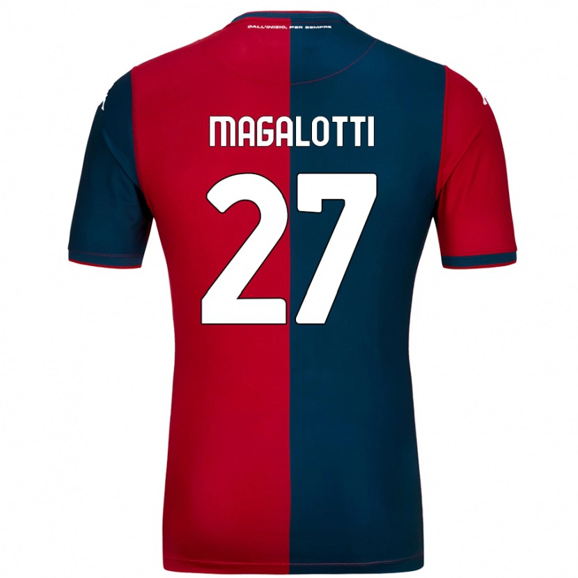 Danxen Męski Gabriele Magalotti #27 Czerwony Ciemnoniebieski Domowa Koszulka 2024/25 Koszulki Klubowe