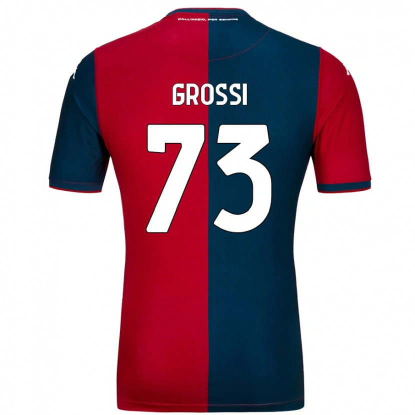 Danxen Męski Jacopo Grossi #73 Czerwony Ciemnoniebieski Domowa Koszulka 2024/25 Koszulki Klubowe