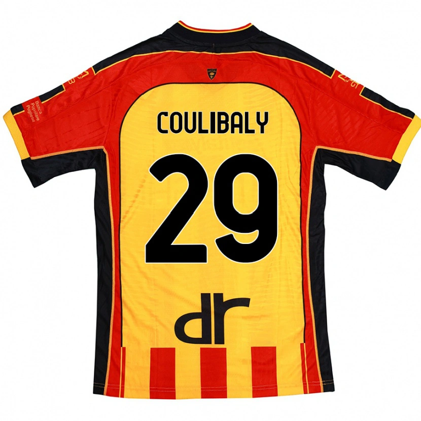 Danxen Męski Lassana Coulibaly #29 Żółty Czerwony Domowa Koszulka 2024/25 Koszulki Klubowe