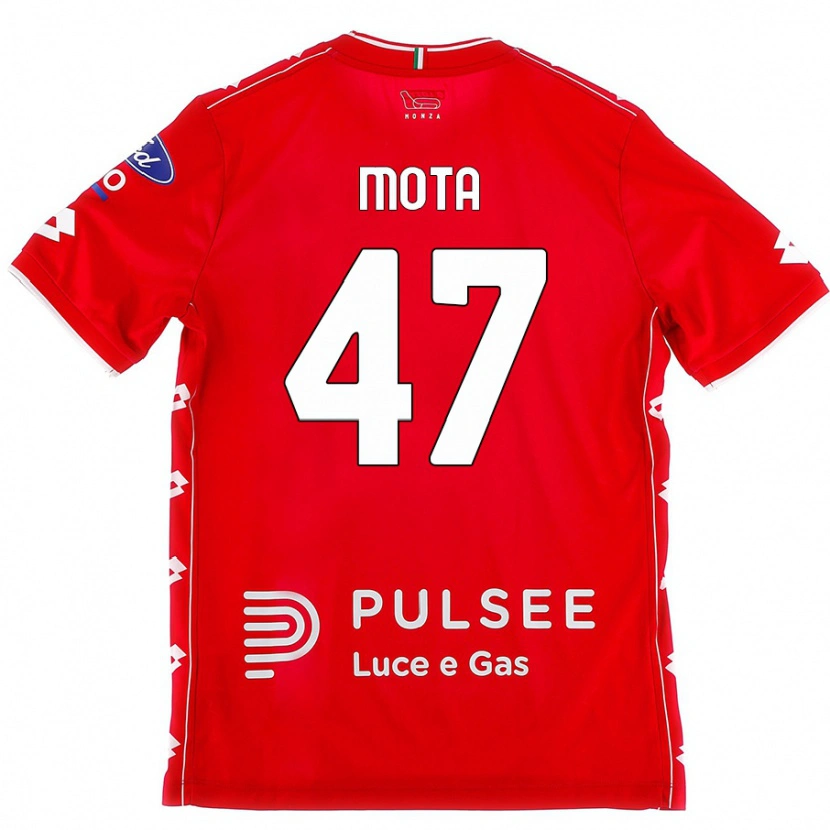 Danxen Męski Dany Mota #47 Czerwono-Biały Domowa Koszulka 2024/25 Koszulki Klubowe