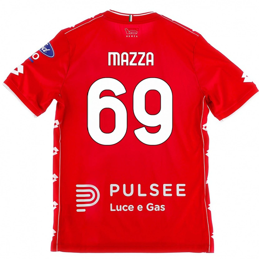 Danxen Męski Andrea Mazza #69 Czerwono-Biały Domowa Koszulka 2024/25 Koszulki Klubowe