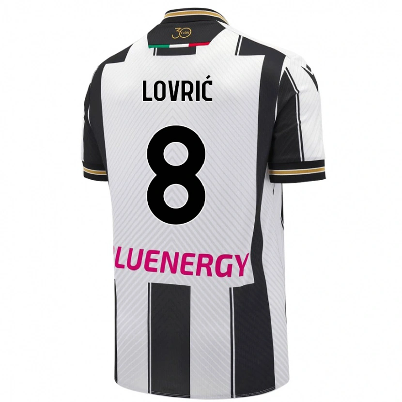 Danxen Męski Sandi Lovrić #8 Biały Czarny Domowa Koszulka 2024/25 Koszulki Klubowe