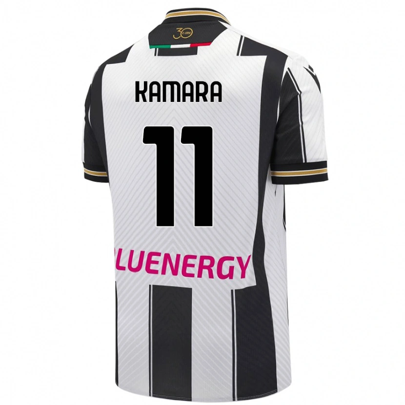 Danxen Męski Hassane Kamara #11 Biały Czarny Domowa Koszulka 2024/25 Koszulki Klubowe