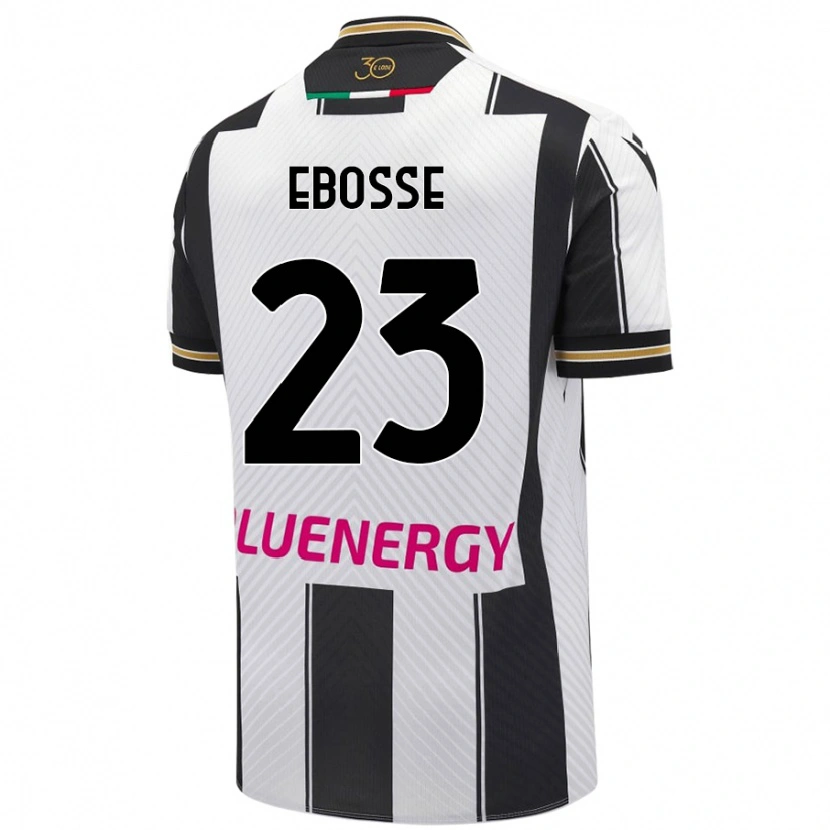 Danxen Męski Enzo Ebosse #23 Biały Czarny Domowa Koszulka 2024/25 Koszulki Klubowe