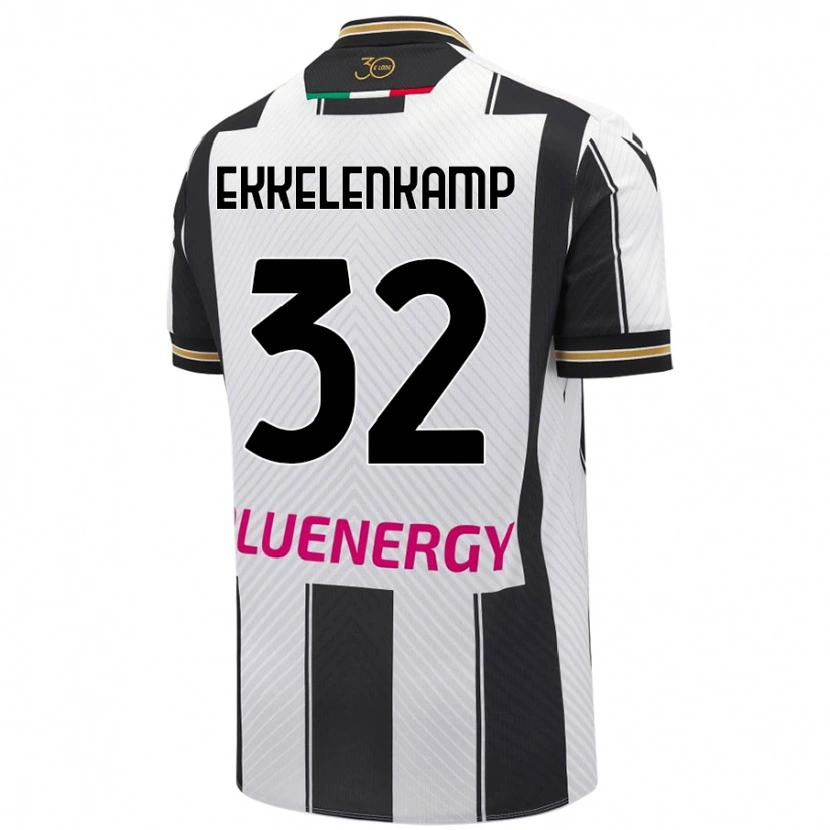 Danxen Męski Jurgen Ekkelenkamp #32 Biały Czarny Domowa Koszulka 2024/25 Koszulki Klubowe