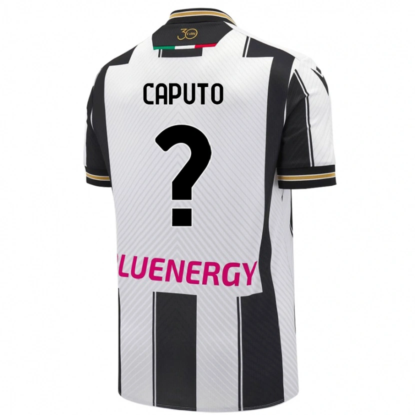 Danxen Męski Luigi Caputo #0 Biały Czarny Domowa Koszulka 2024/25 Koszulki Klubowe