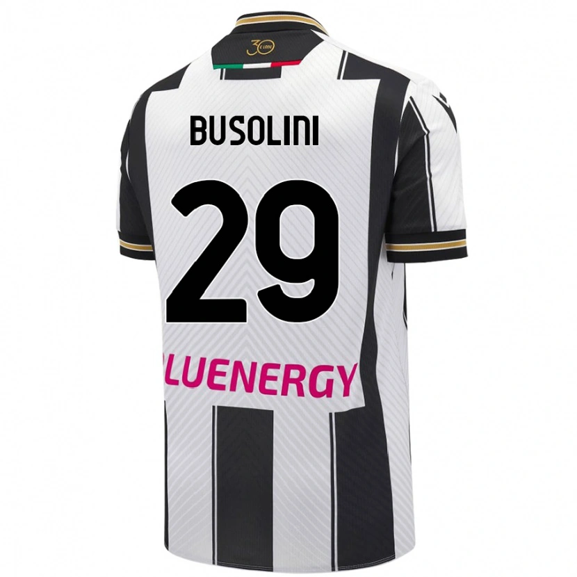Danxen Męski Alessandro Busolini #29 Biały Czarny Domowa Koszulka 2024/25 Koszulki Klubowe