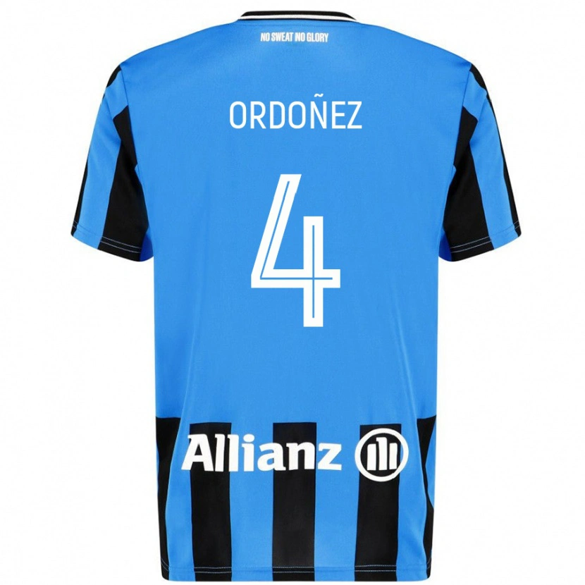 Danxen Męski Joel Ordóñez #4 Niebieski Czarny Domowa Koszulka 2024/25 Koszulki Klubowe