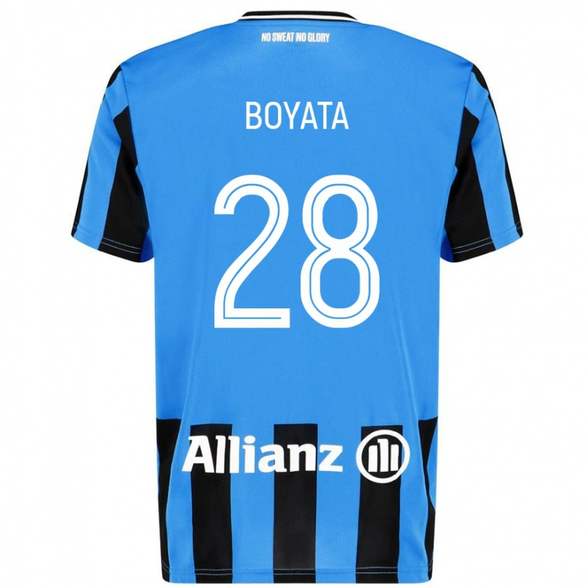Danxen Męski Dedryck Boyata #28 Niebieski Czarny Domowa Koszulka 2024/25 Koszulki Klubowe