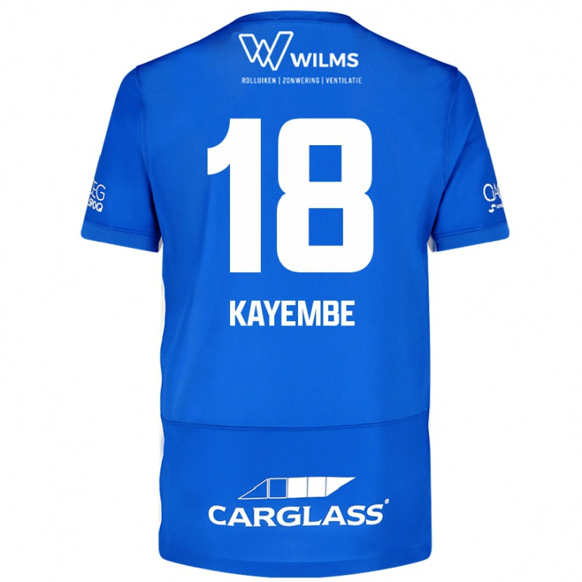Danxen Męski Joris Kayembe #18 Niebieski Domowa Koszulka 2024/25 Koszulki Klubowe