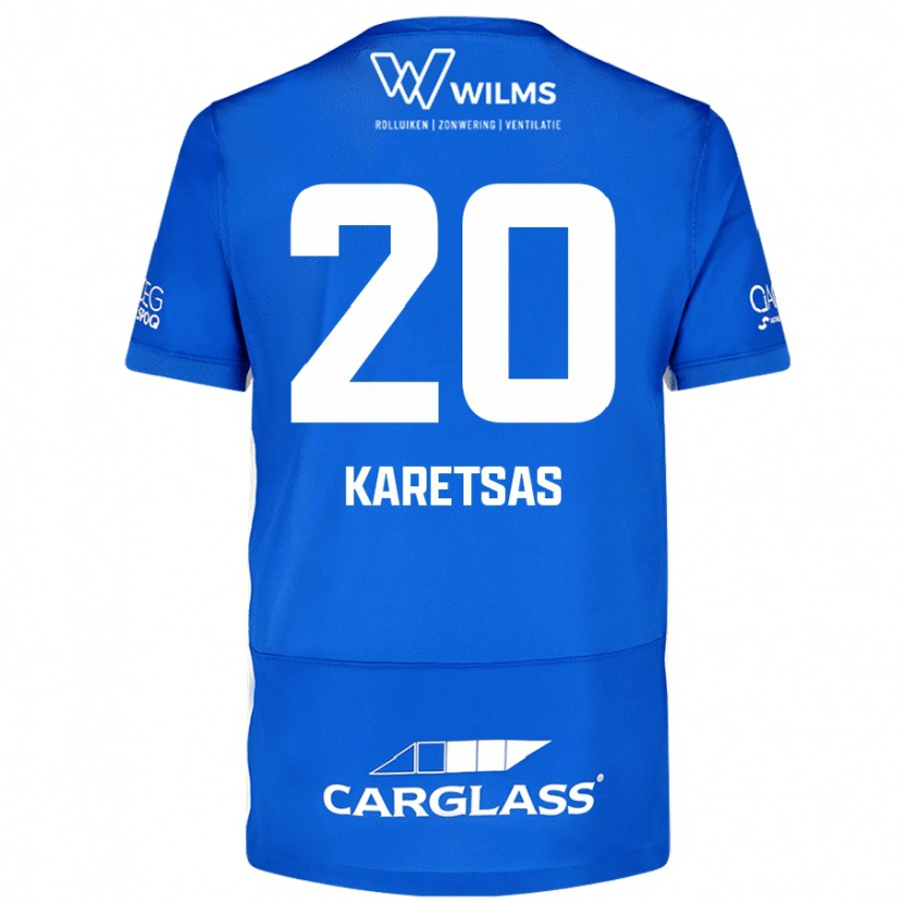 Danxen Męski Konstantinos Karetsas #20 Niebieski Domowa Koszulka 2024/25 Koszulki Klubowe