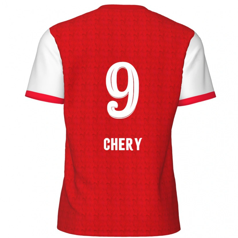 Danxen Męski Tjaronn Chery #9 Czerwony Biały Domowa Koszulka 2024/25 Koszulki Klubowe