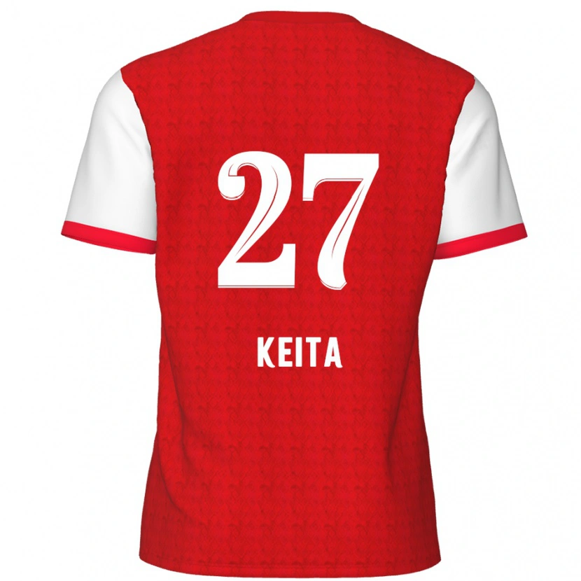 Danxen Męski Mandela Keita #27 Czerwony Biały Domowa Koszulka 2024/25 Koszulki Klubowe