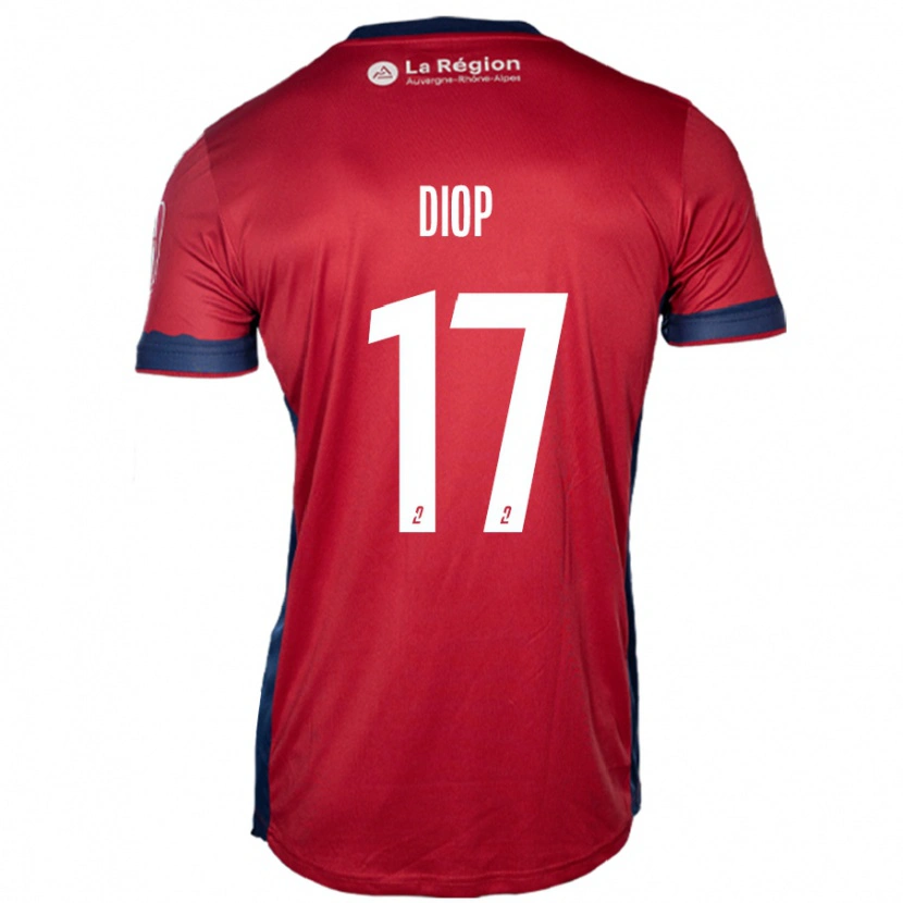 Danxen Męski Ousmane Diop #17 Jasny Bordowy Domowa Koszulka 2024/25 Koszulki Klubowe