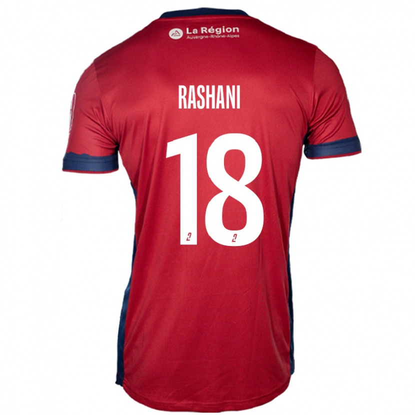 Danxen Męski Elbasan Rashani #18 Jasny Bordowy Domowa Koszulka 2024/25 Koszulki Klubowe