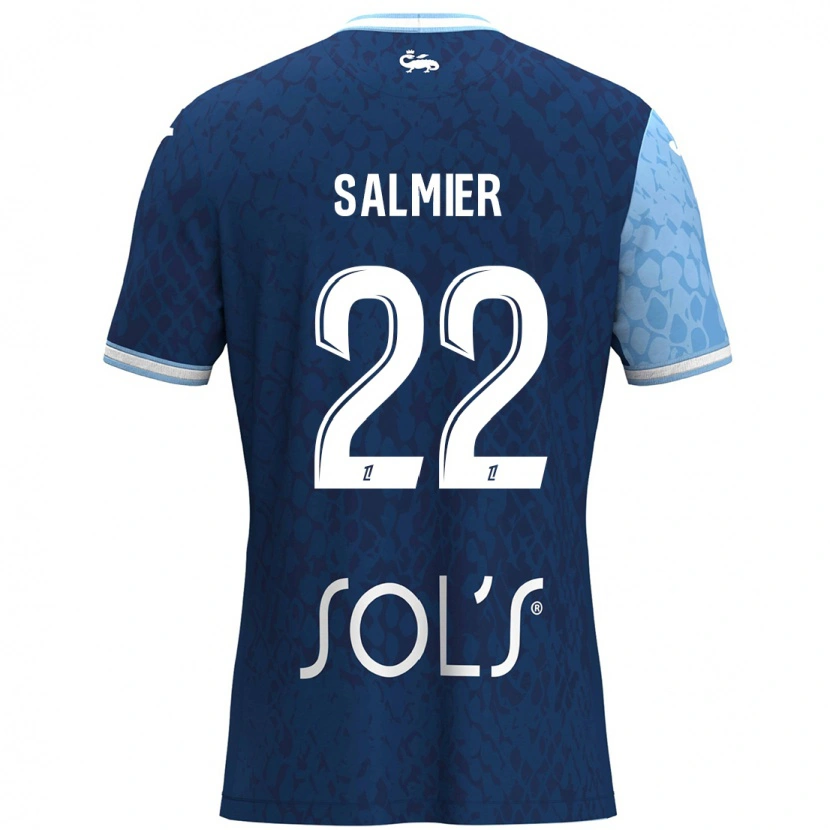 Danxen Męski Yoann Salmier #22 Niebieski Ciemnoniebieski Domowa Koszulka 2024/25 Koszulki Klubowe