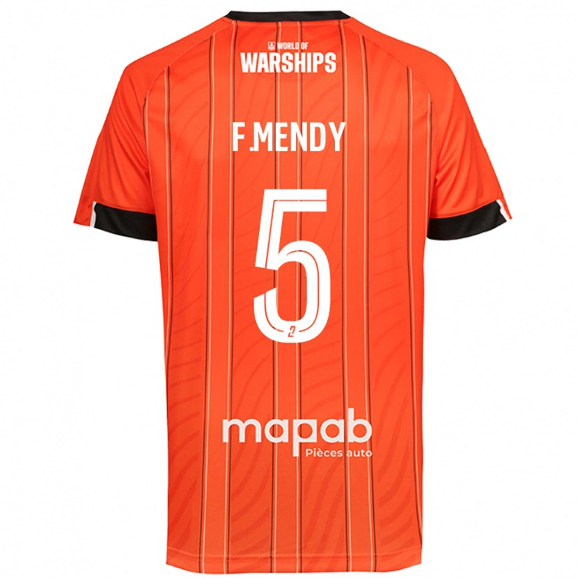 Danxen Męski Formose Mendy #5 Pomarańczowy Domowa Koszulka 2024/25 Koszulki Klubowe
