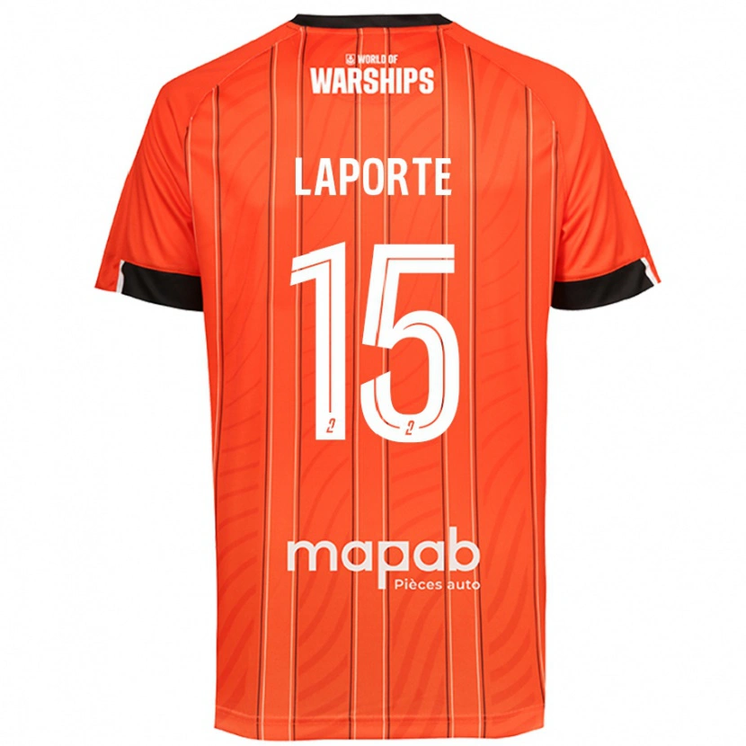 Danxen Męski Julien Laporte #15 Pomarańczowy Domowa Koszulka 2024/25 Koszulki Klubowe