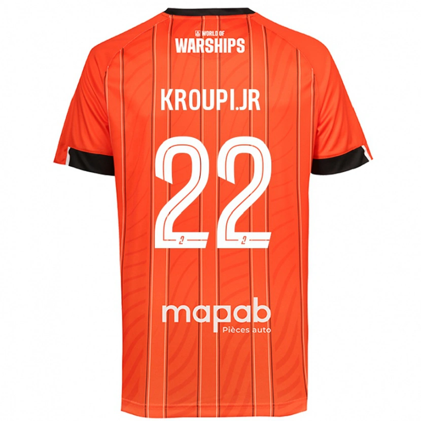 Danxen Męski Eli Junior Kroupi #22 Pomarańczowy Domowa Koszulka 2024/25 Koszulki Klubowe