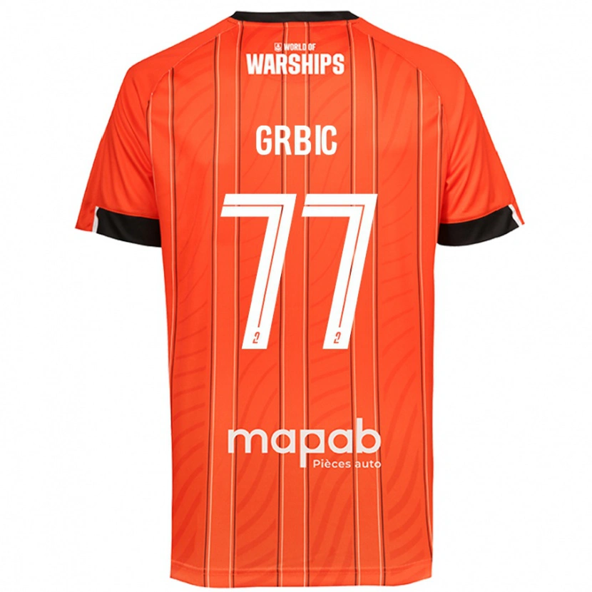 Danxen Męski Adrian Grbic #77 Pomarańczowy Domowa Koszulka 2024/25 Koszulki Klubowe