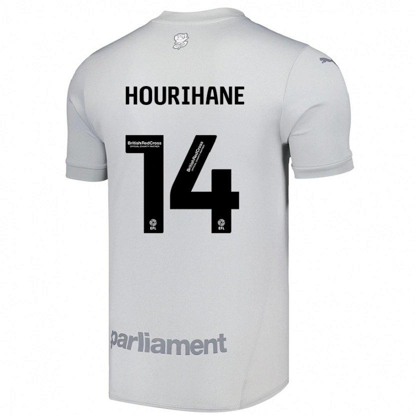Danxen Męski Conor Hourihane #14 Srebrny Szary Wyjazdowa Koszulka 2024/25 Koszulki Klubowe