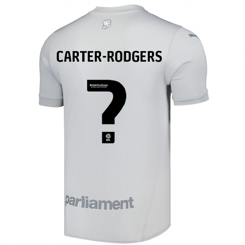 Danxen Męski Trent Carter-Rodgers #0 Srebrny Szary Wyjazdowa Koszulka 2024/25 Koszulki Klubowe