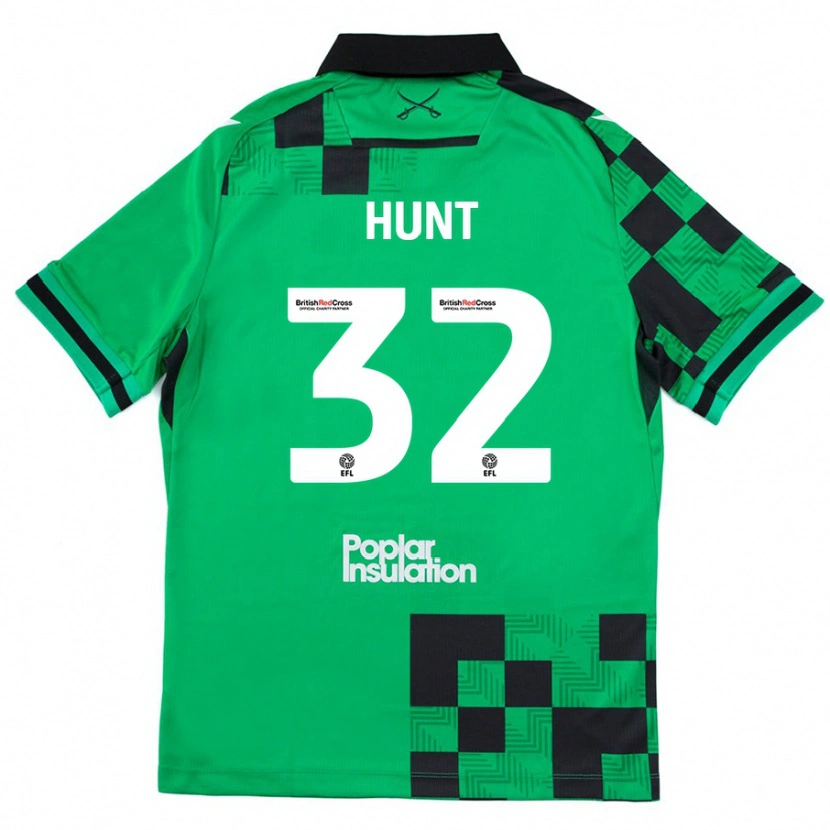 Danxen Męski Jack Hunt #32 Zielony Czarny Wyjazdowa Koszulka 2024/25 Koszulki Klubowe