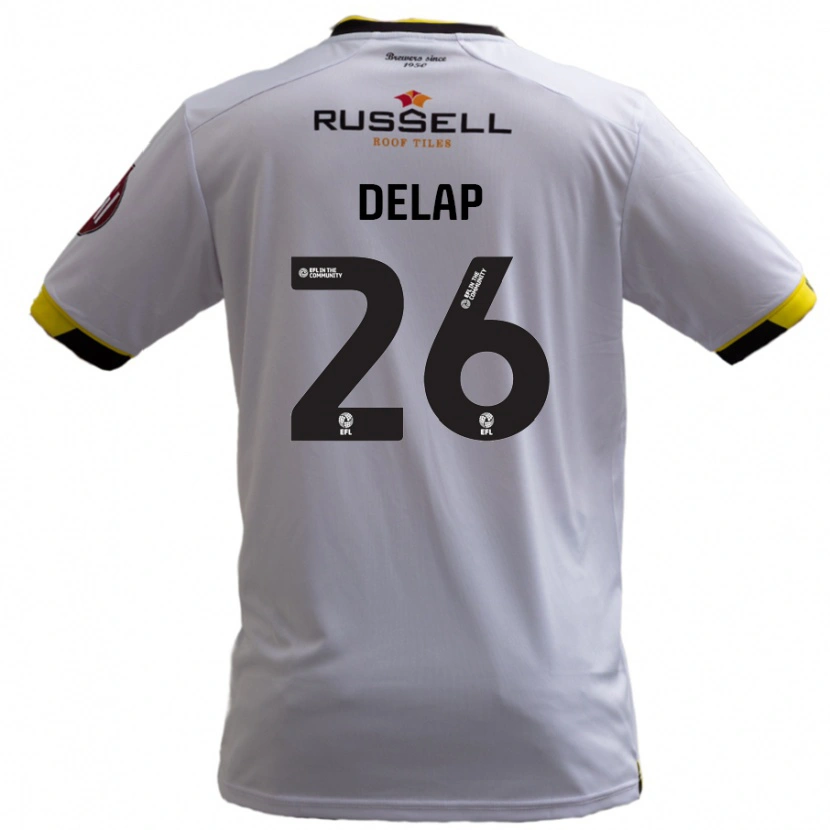 Danxen Męski Finn Delap #26 Biały Wyjazdowa Koszulka 2024/25 Koszulki Klubowe