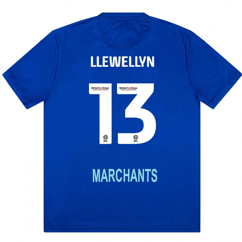 Danxen Męski Ffion Llewellyn #13 Zielony Wyjazdowa Koszulka 2024/25 Koszulki Klubowe