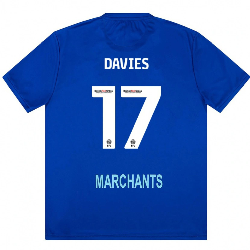 Danxen Męski Annabel Davies #17 Zielony Wyjazdowa Koszulka 2024/25 Koszulki Klubowe