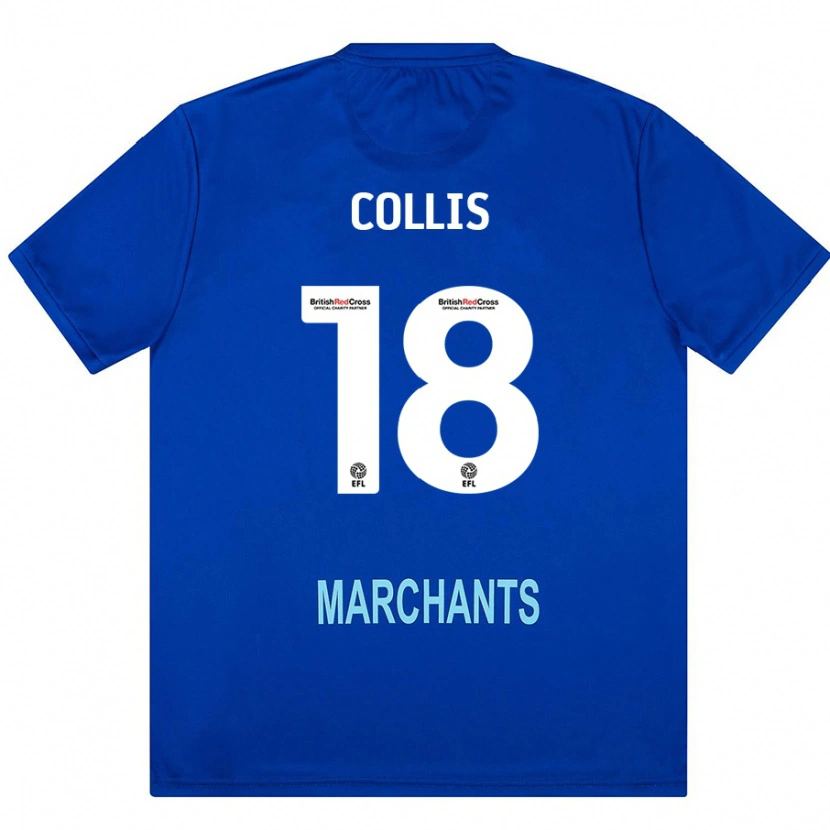 Danxen Męski Maisy Collis #18 Zielony Wyjazdowa Koszulka 2024/25 Koszulki Klubowe