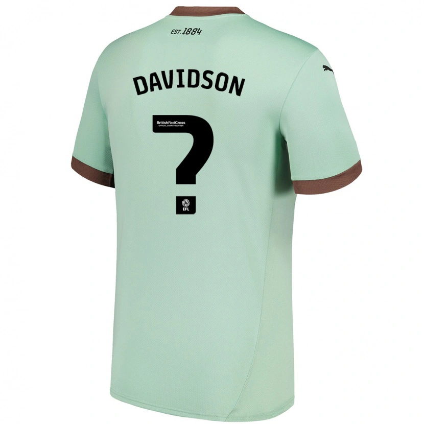 Danxen Męski Jayden Davidson #0 Jasnozielony Wyjazdowa Koszulka 2024/25 Koszulki Klubowe