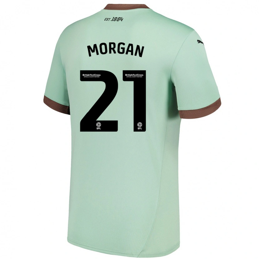 Danxen Męski Sarah Morgan #21 Jasnozielony Wyjazdowa Koszulka 2024/25 Koszulki Klubowe