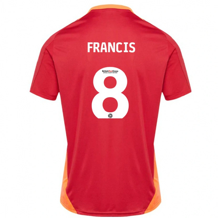 Danxen Męski Ed Francis #8 Niebieski Złamana Biel Wyjazdowa Koszulka 2024/25 Koszulki Klubowe