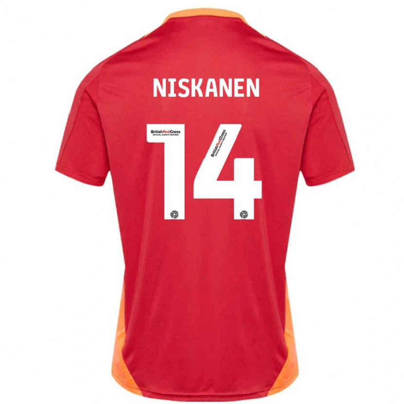 Danxen Męski Ilmari Niskanen #14 Niebieski Złamana Biel Wyjazdowa Koszulka 2024/25 Koszulki Klubowe