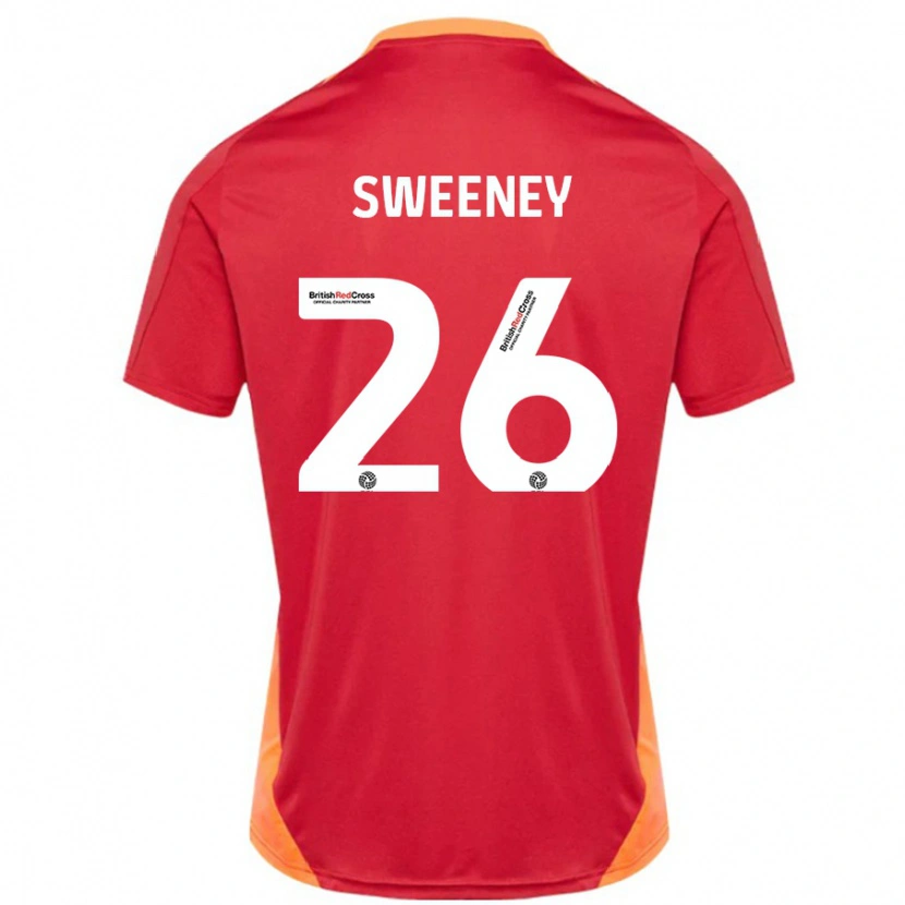 Danxen Męski Pierce Sweeney #26 Niebieski Złamana Biel Wyjazdowa Koszulka 2024/25 Koszulki Klubowe