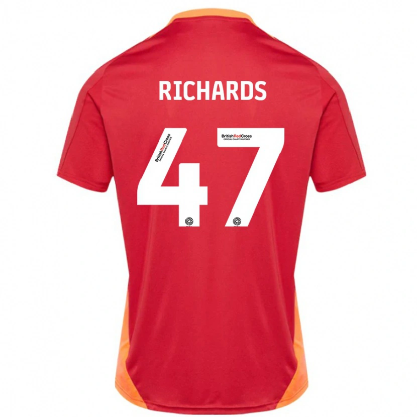 Danxen Męski Jake Richards #47 Niebieski Złamana Biel Wyjazdowa Koszulka 2024/25 Koszulki Klubowe