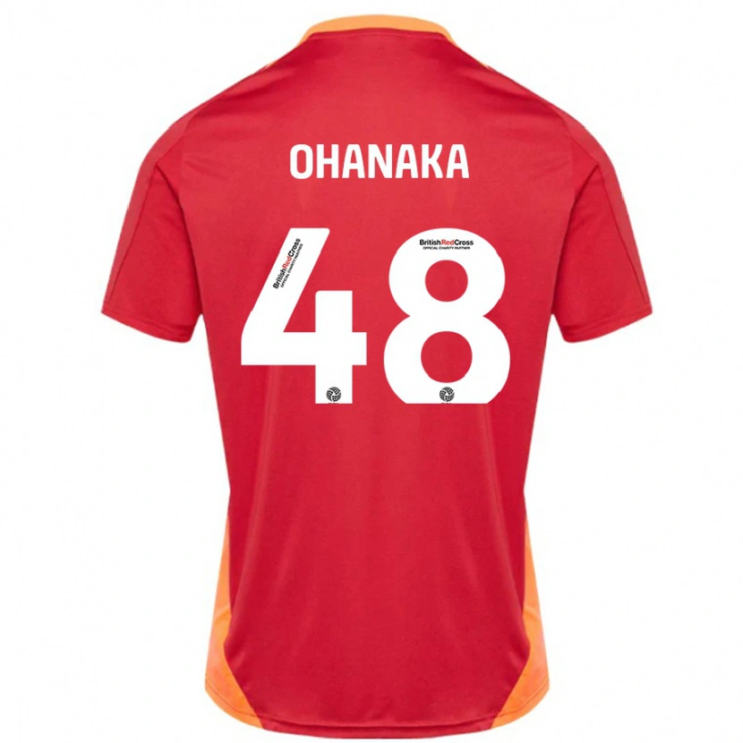 Danxen Męski Santino Ohanaka #48 Niebieski Złamana Biel Wyjazdowa Koszulka 2024/25 Koszulki Klubowe