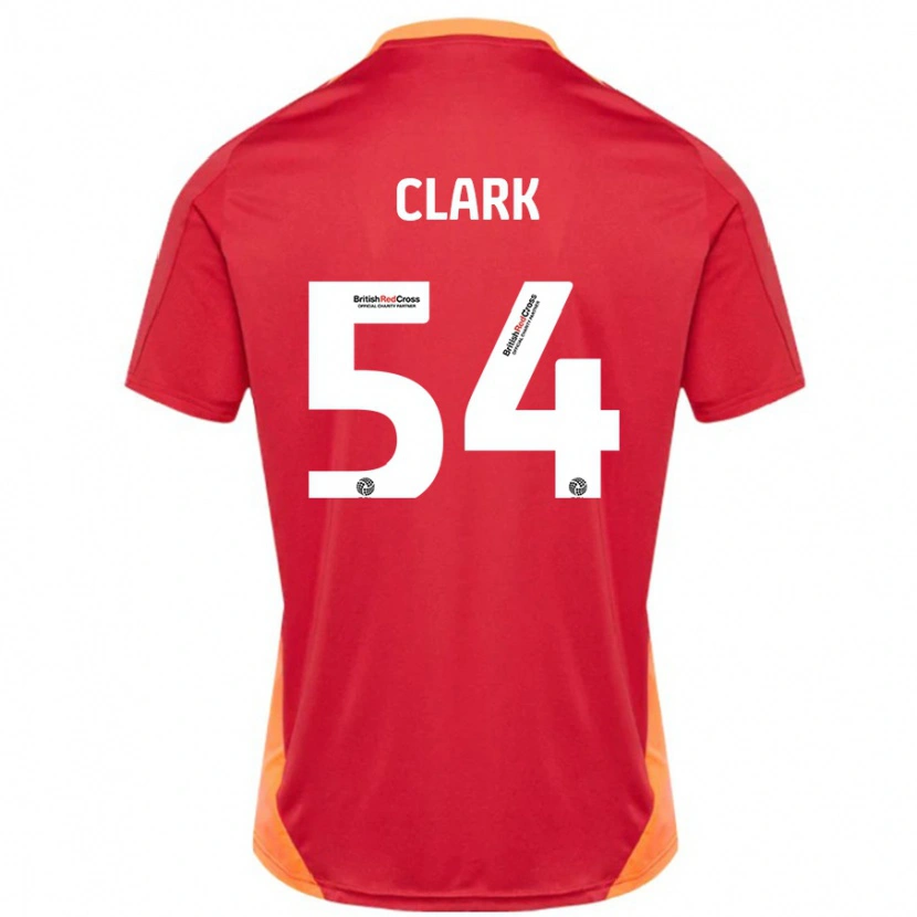 Danxen Męski Max Clark #54 Niebieski Złamana Biel Wyjazdowa Koszulka 2024/25 Koszulki Klubowe