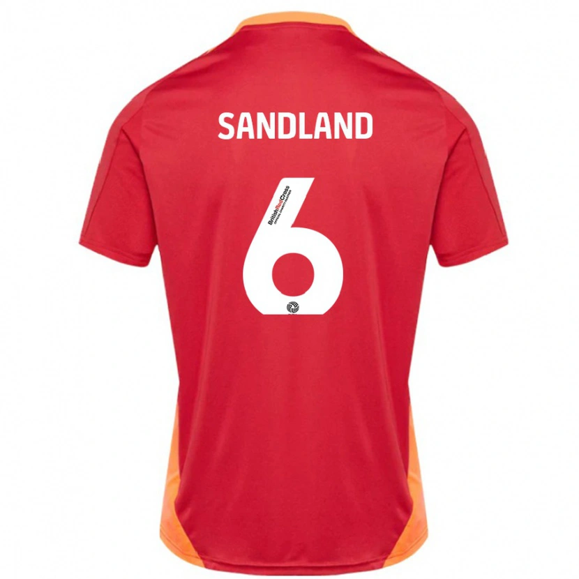 Danxen Męski Jess Sandland #6 Niebieski Złamana Biel Wyjazdowa Koszulka 2024/25 Koszulki Klubowe