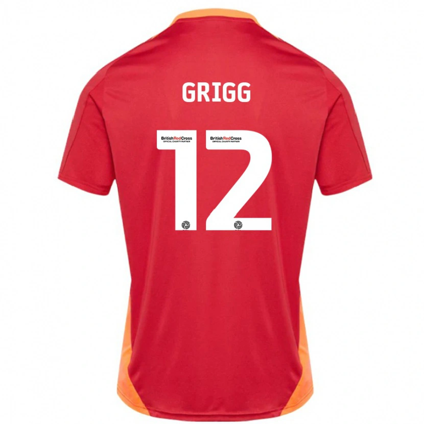 Danxen Męski Katie Grigg #12 Niebieski Złamana Biel Wyjazdowa Koszulka 2024/25 Koszulki Klubowe